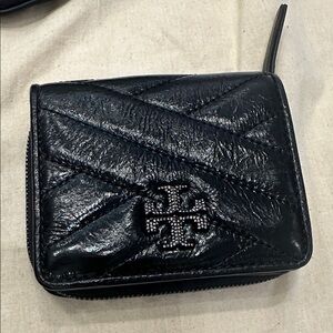 Tory Burch Quilted Black Leather Wallet